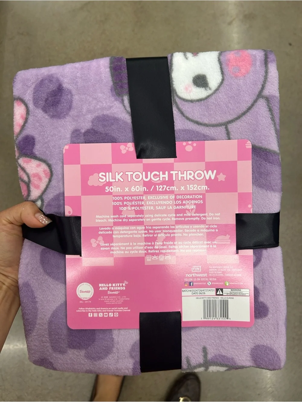 Hello Kitty and Friends Silk Touch Throw